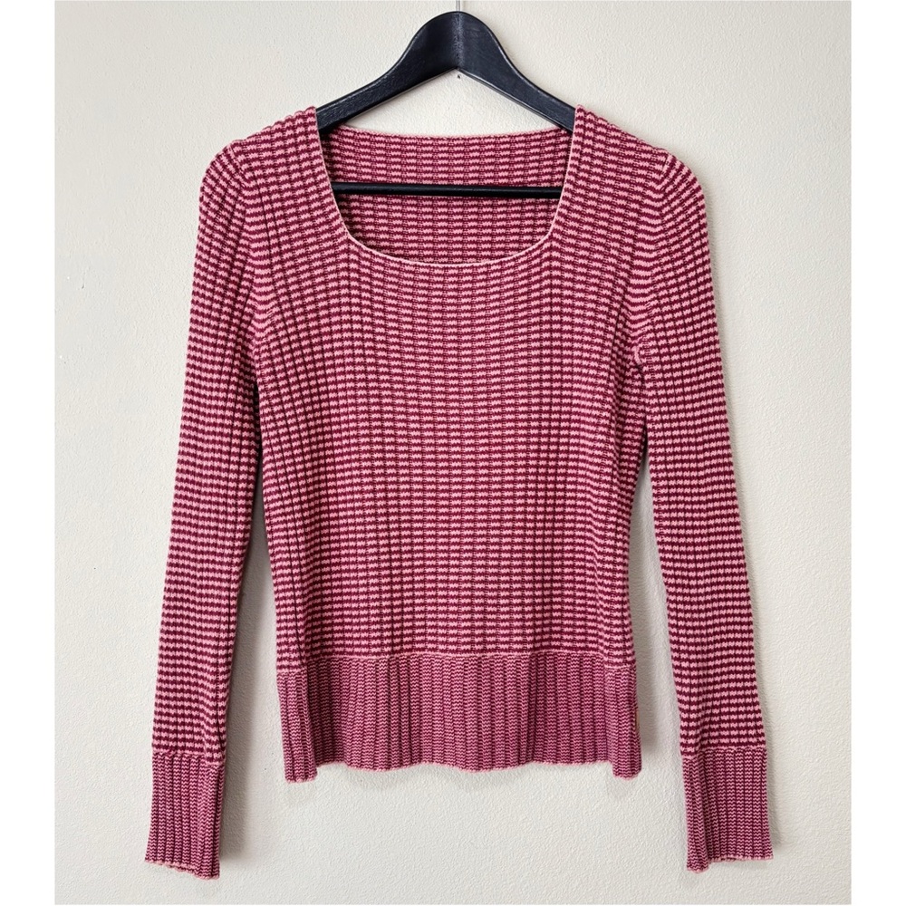 CK Jeans Size Medium Pink Knit Long Sleeve Sweater